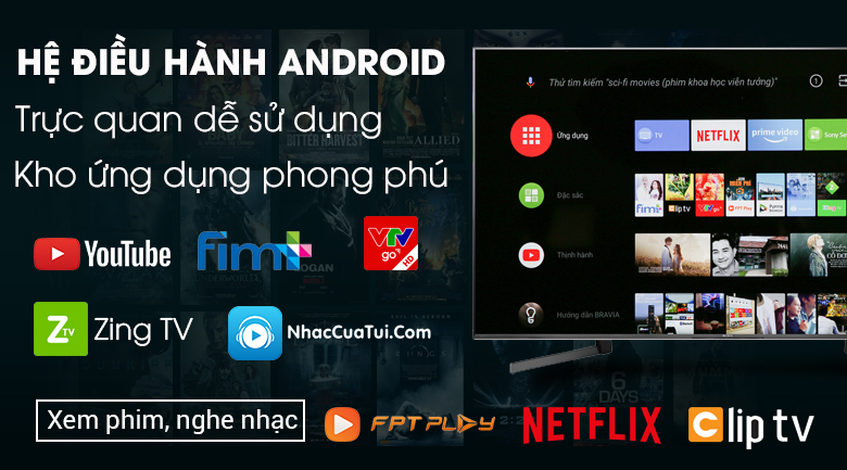 Android 8.0 trên Sony 85x9500g