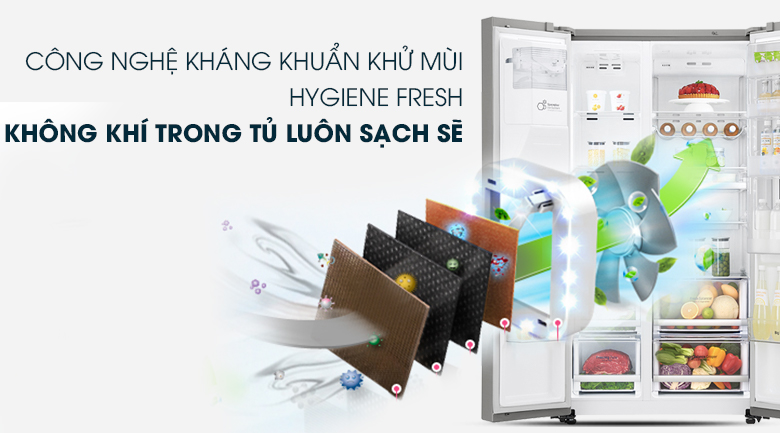 Tủ lạnh GR-X247JS với công nghệ kháng khuẩn khử mùi
